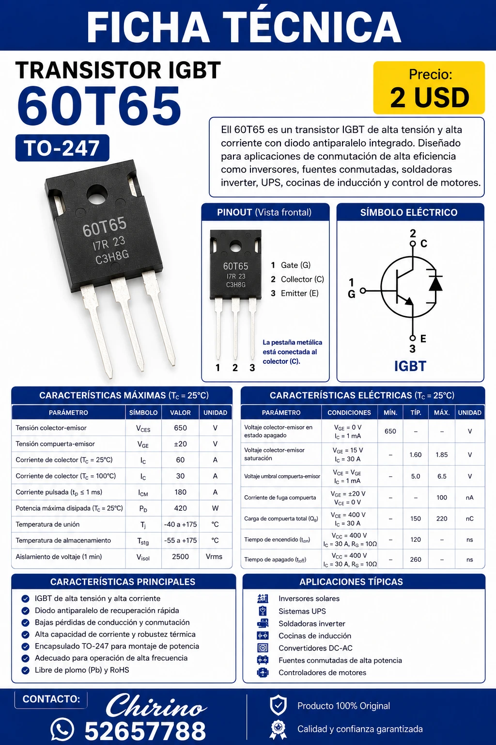 IGBT 60T65's foto | Elect-Chirino |  BizneCubano