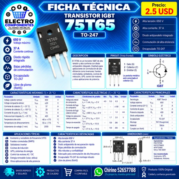 IGBT 75T65's foto | Elect-Chirino |  BizneCubano