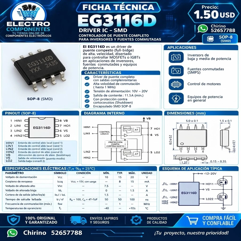 DRIVER IC EG3116D's foto | Elect-Chirino |  BizneCubano
