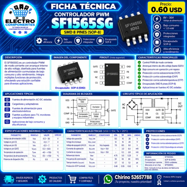 Osciladora SF1565SG SMD's foto | Elect-Chirino |  BizneCubano