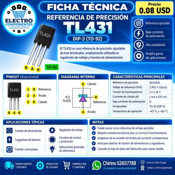TL431 DIP's foto | Elect-Chirino |  BizneCubano